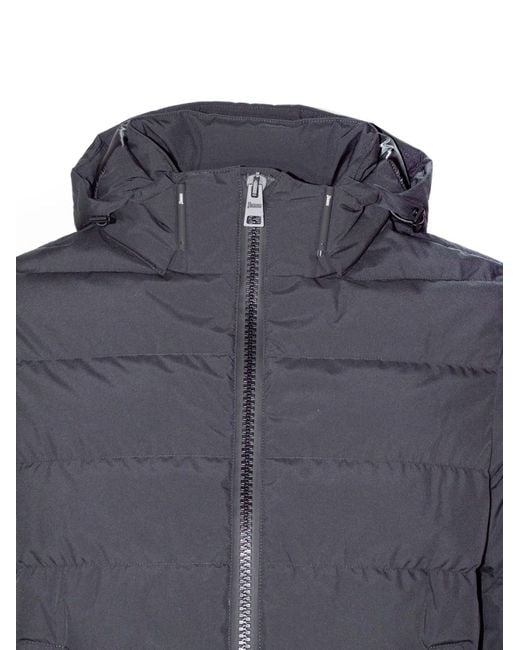 Herno Blue Hooded Padded Coat for men