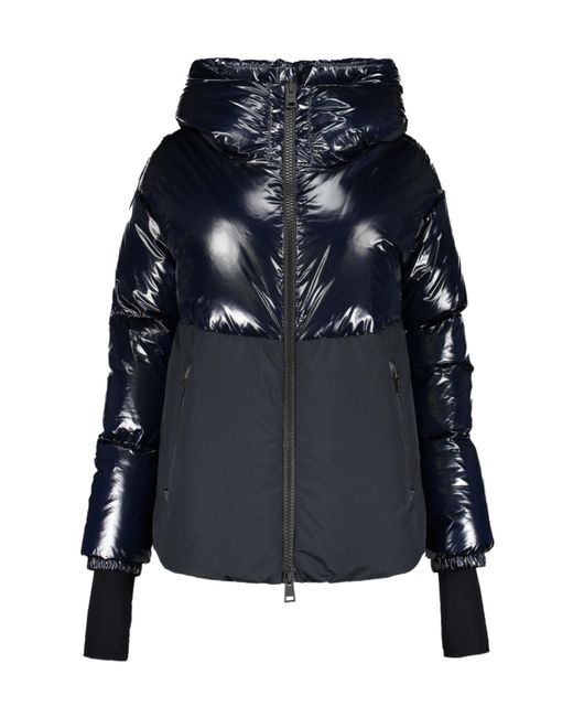 Herno Blue Contrast Hooded Down Jacket