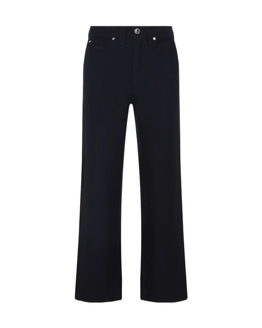 Brioni Blue Cotton Straight-Leg Trousers for men
