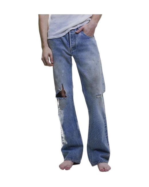Enfants Riches Deprimes Blue Enfants Riches Déprimés Distressed Flare Jeans for men