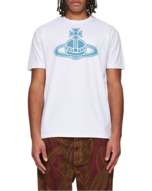 Vivienne Westwood Blue Orb Printed Crewneck T-Shirt