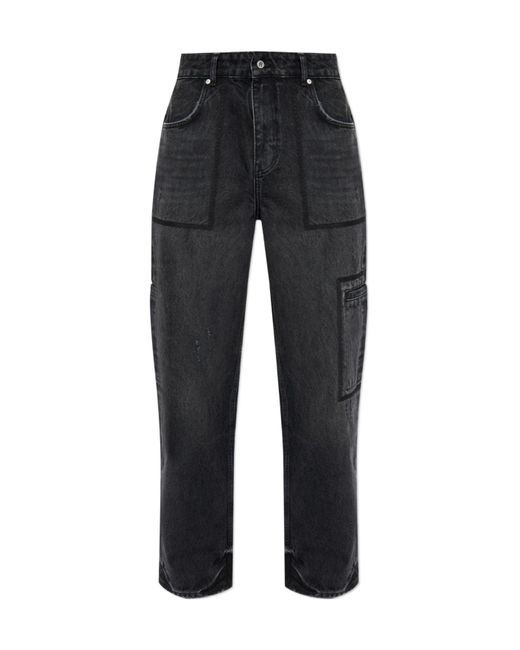 Represent Black R3 Drive Distressed Jeans for men