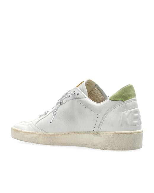 Golden Goose Deluxe Brand White Ballstar Lace-Up Sneakers
