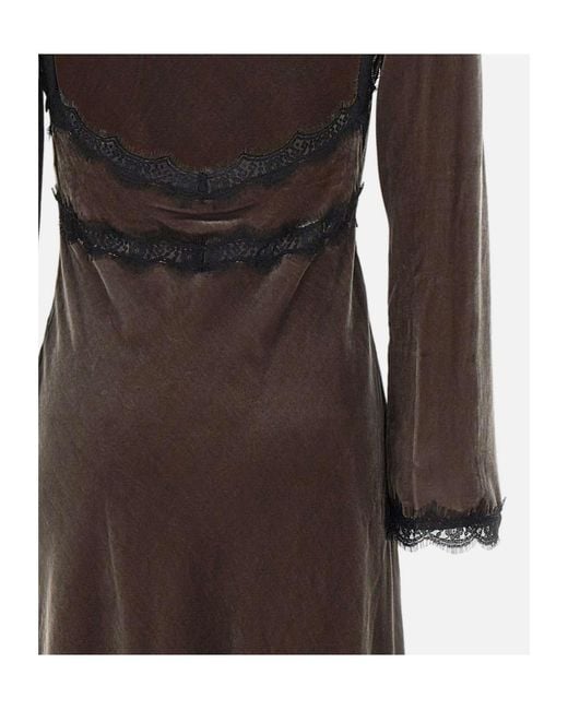 Rixo Brown Alesha Long Dress