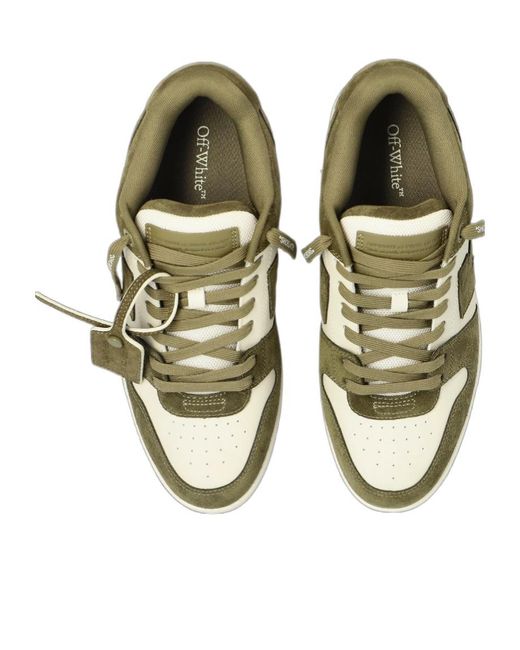 Off-White c/o Virgil Abloh Green Out Of Office Lace-Up Sneakers for men