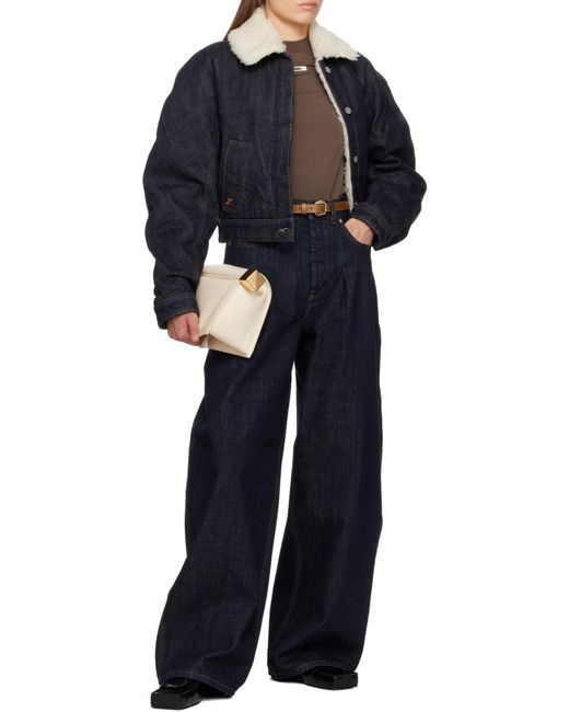 Jacquemus Blue Cropped Denim Jacket