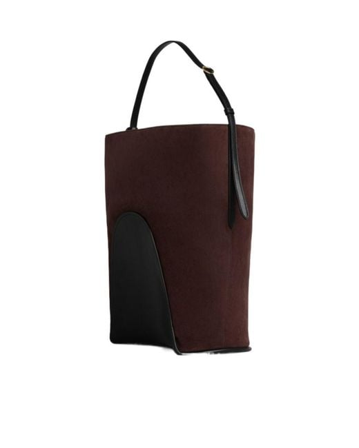 Alaïa Brown Alaïa Hip Large Bucket Bag