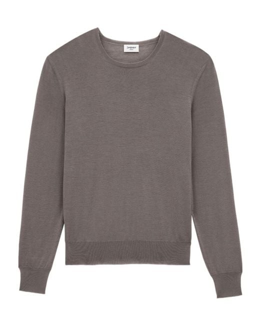 Saint Laurent Gray Saint Laone Sizerent Sweater for men