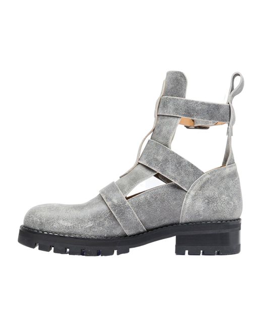 Vivienne Westwood Gray Rome Distresses Boots for men