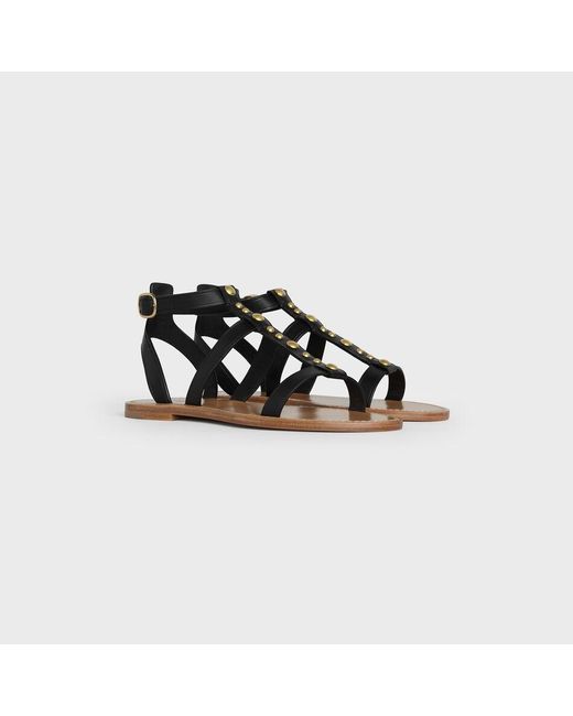 Céline Black Taillat Flat Sandal