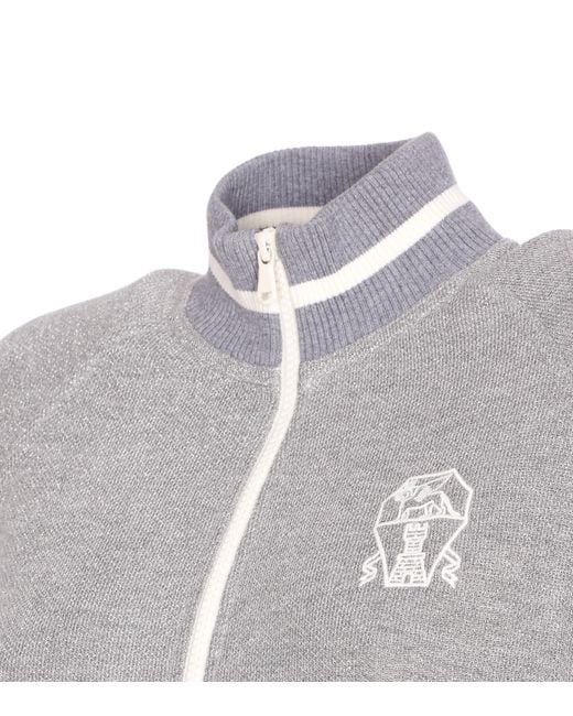 Brunello Cucinelli Gray Sweaters