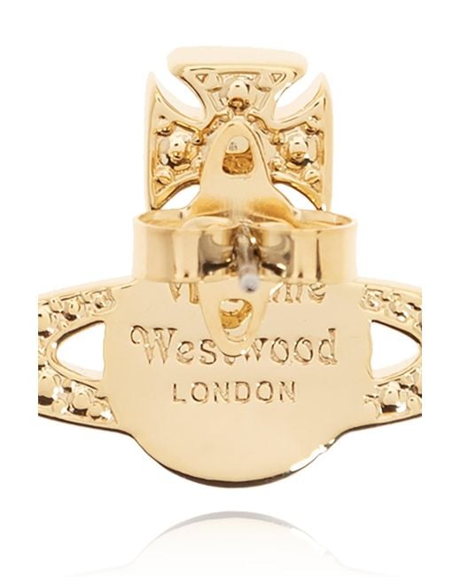 Vivienne Westwood White Orb Embellished Earrings