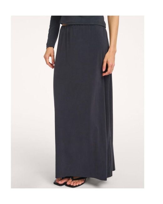Samsøe & Samsøe Blue Elastic Waist Midi Skirt
