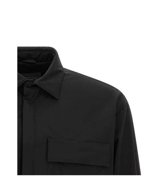Herno Black Windproof Overshirt Jacket for men