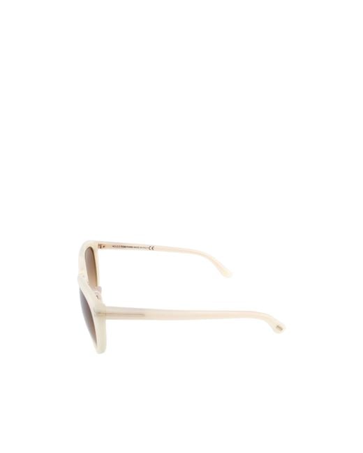 Tom Ford White Oval Sunglasses