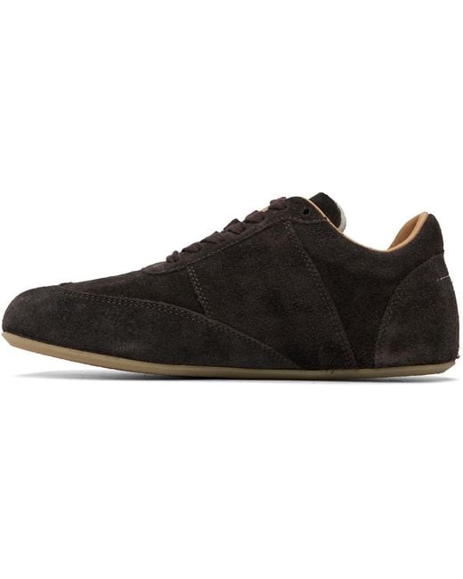 MM6 by Maison Margiela Brown Lace-Up Sneakers
