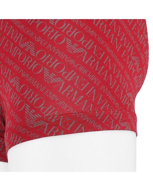 Emporio Armani Red Elastic Waist Underwear for men