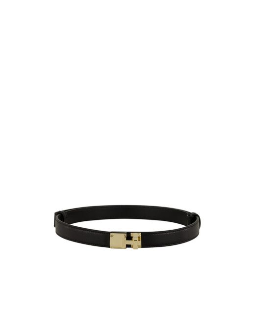 Tom Ford White Embossed Leather Slim Belt