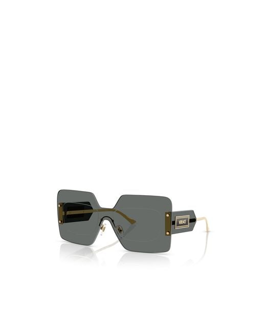 Versace Gray Logo Sunglasses