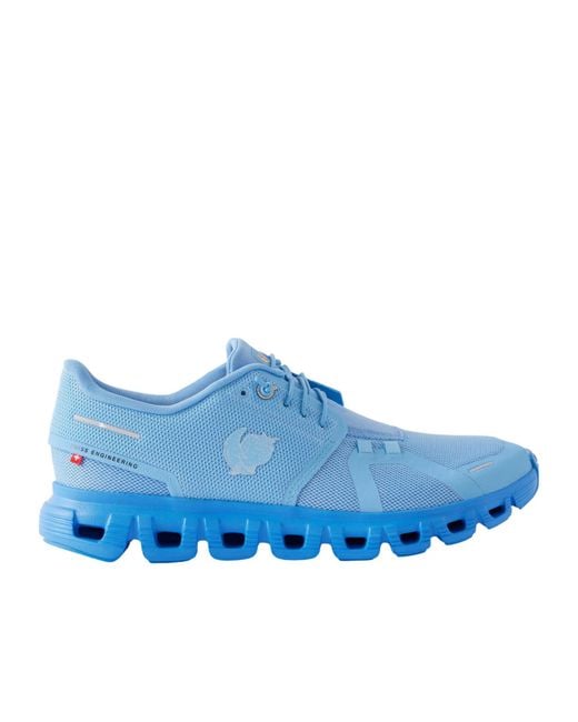 On Shoes Blue Sky High Farm Cloud 6 Rubber-Trimmed Mesh Sneakers