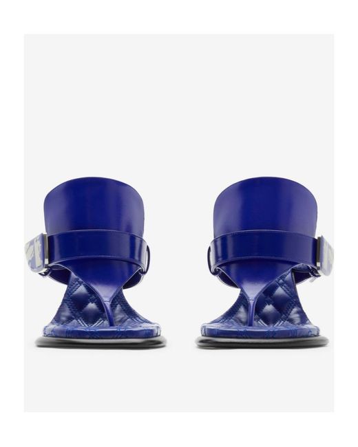 Burberry Blue Bay Equestrian Knight Motif Sandals