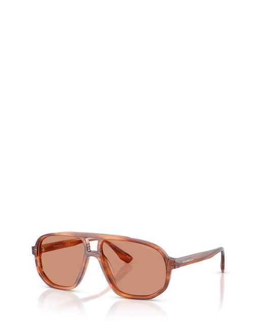 Emporio Armani Pink Pilot Frame Sunglasses for men