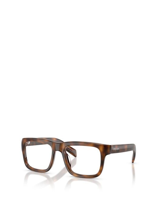Prada White Eyewear Square Frame Glasses for men