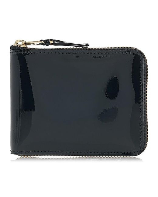 Comme des Garçons Blue Zipper Wallet for men