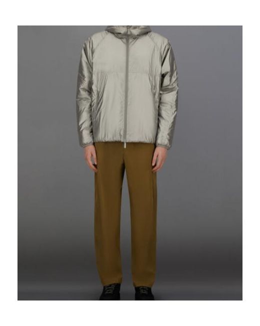 Herno Gray Laminar Metallic Shield Hooded Jacket for men