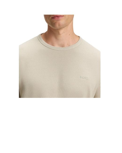 Boss Natural Crewneck Longsleeve Tshirt for men