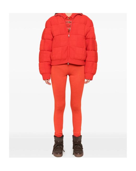 Jil Sander Red Logo-Detail Elastic-Waist Trousers
