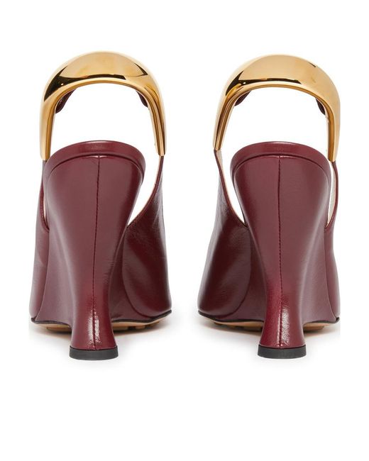 Bottega Veneta Purple Logo Pointed Wedges