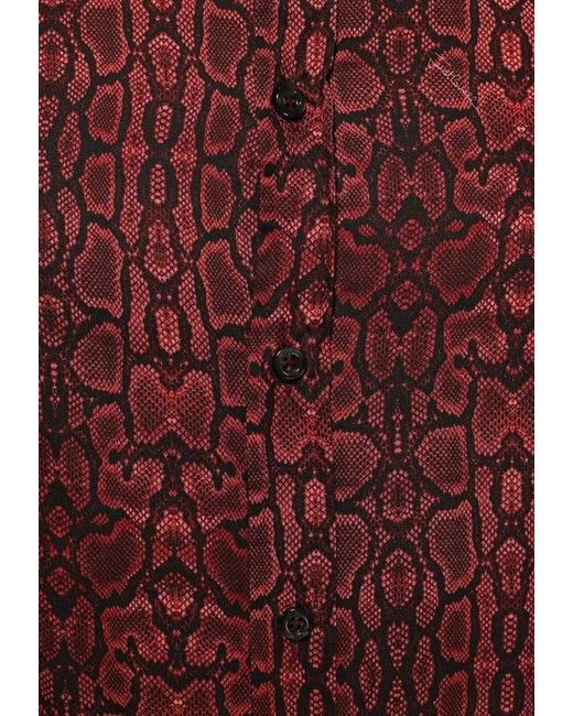 Just Cavalli Red Printed Shirt for men