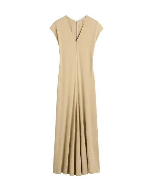 Totême Metallic V-Neck Jersey Dress