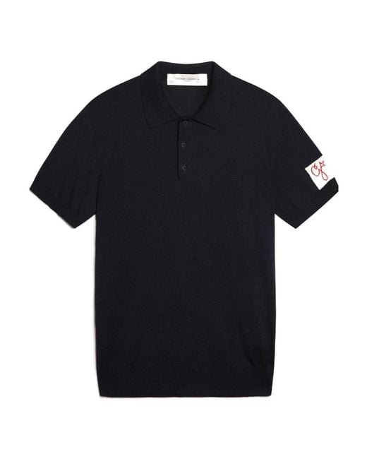 Golden Goose Deluxe Brand Black Classic Collared Polo Shirt for men
