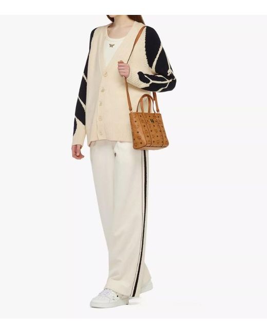 MCM Brown Aren Top-Zip Mini Shopper Bag