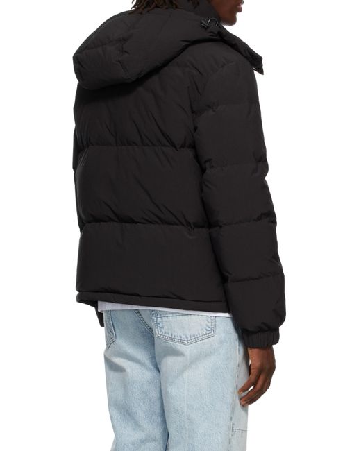Off-White c/o Virgil Abloh Black Zip-Up Long-Sleeved Puffer Coat for men