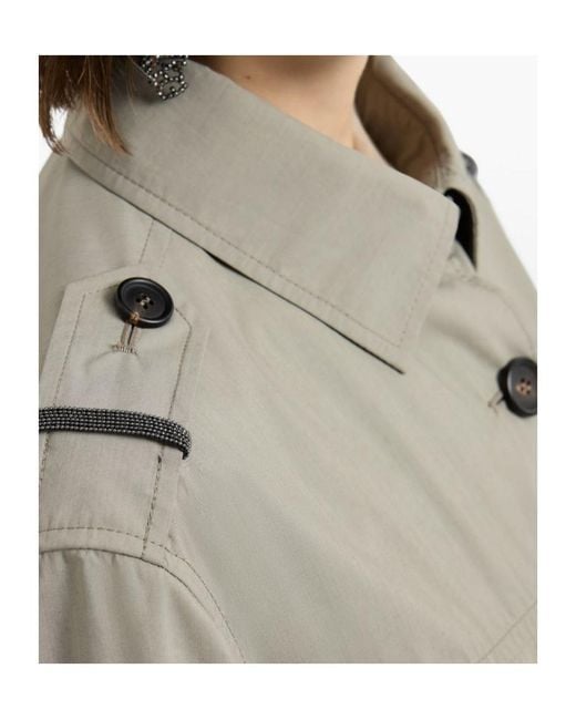 Brunello Cucinelli Gray Cotton Blend Field Jacket