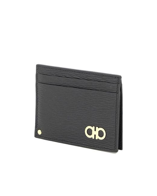 Ferragamo Black Logo Card Bag for men