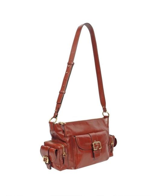 Chloé Red Camera Leather Crossbody Bag