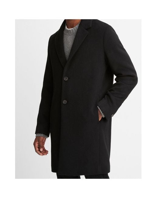 Vince Black Italian Wool Blend Coat for men