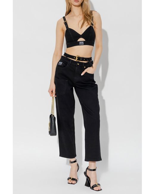 Versace Jeans Black Logo Sling