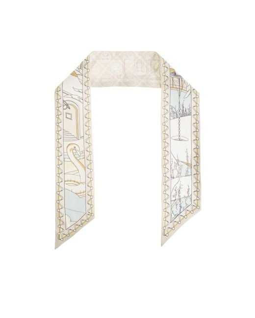 Tory Burch White The Pool Ribbon Tie
