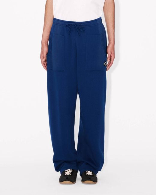 KENZO Blue Boke Flower 2.0 Embroidered Straight Jopants for men