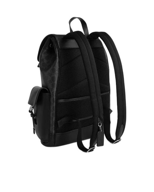 COACH Blue Striped Pattern Backpack for men