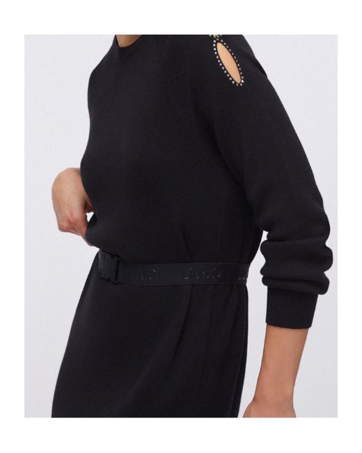 Liu Jo Black Cut-Out Mini Dress