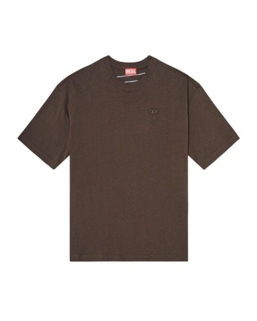 DIESEL Logo-Embroidered Washed-Finish T-Shirt for men