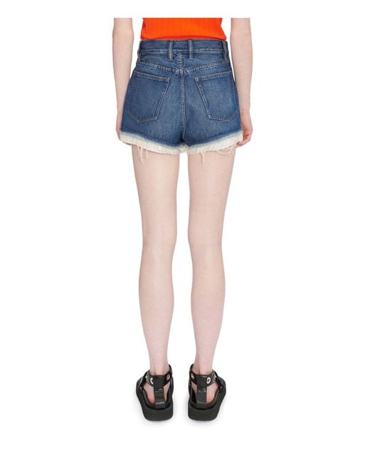 A.P.C. Blue Layered Mid-Rise Denim Shorts
