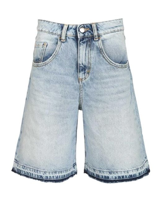 ICON DENIM Blue Lulu Wide-Leg Shorts