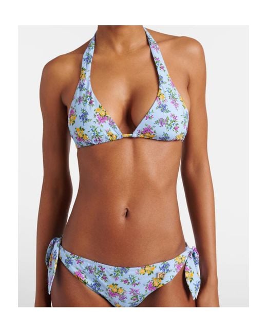 Dolce & Gabbana Blue Floral Bikini
